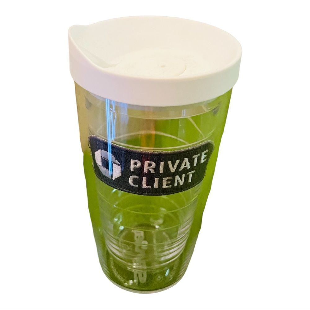 Tervis Tumber 16 oz with White Adjustable Lid Chase Private Client Logo clear